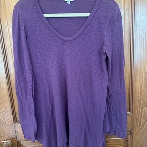 Splendid Deep Purple Long Sleeve Tee